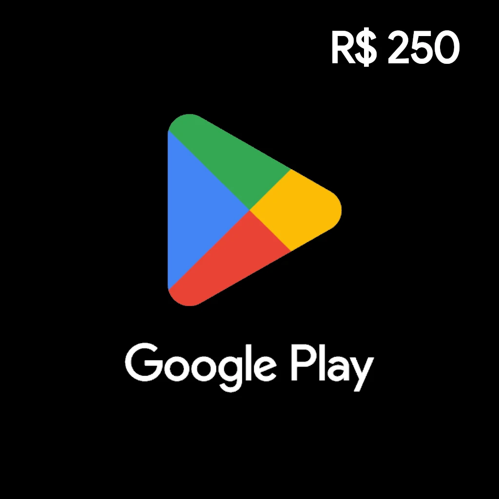 Google Play código digital R$ 250 R$252 código digital imediato
