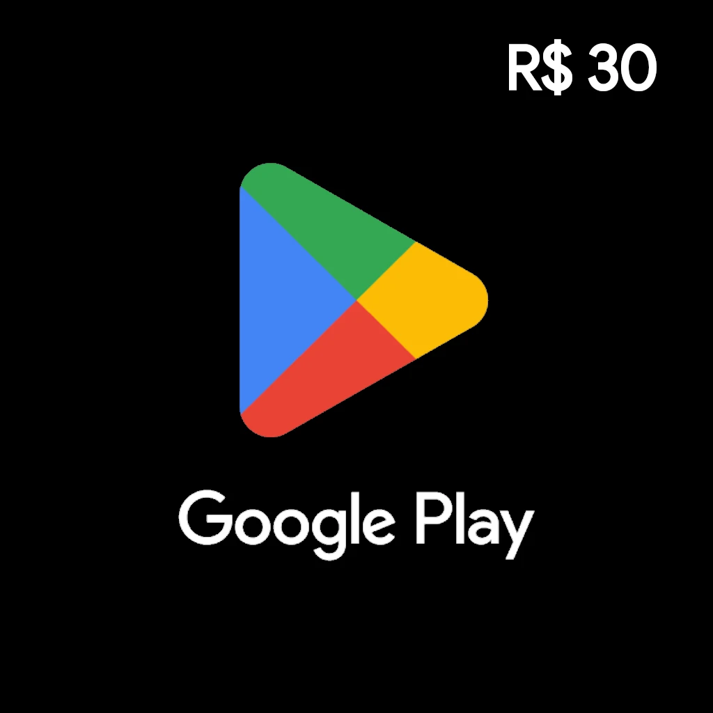 Google Play código digital R$ 30 R$30 código digital imediato